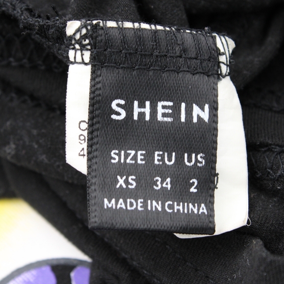 SHEIN Black and Purple Front-Tie Crop Top (Size XS) - Picture 3 of 3